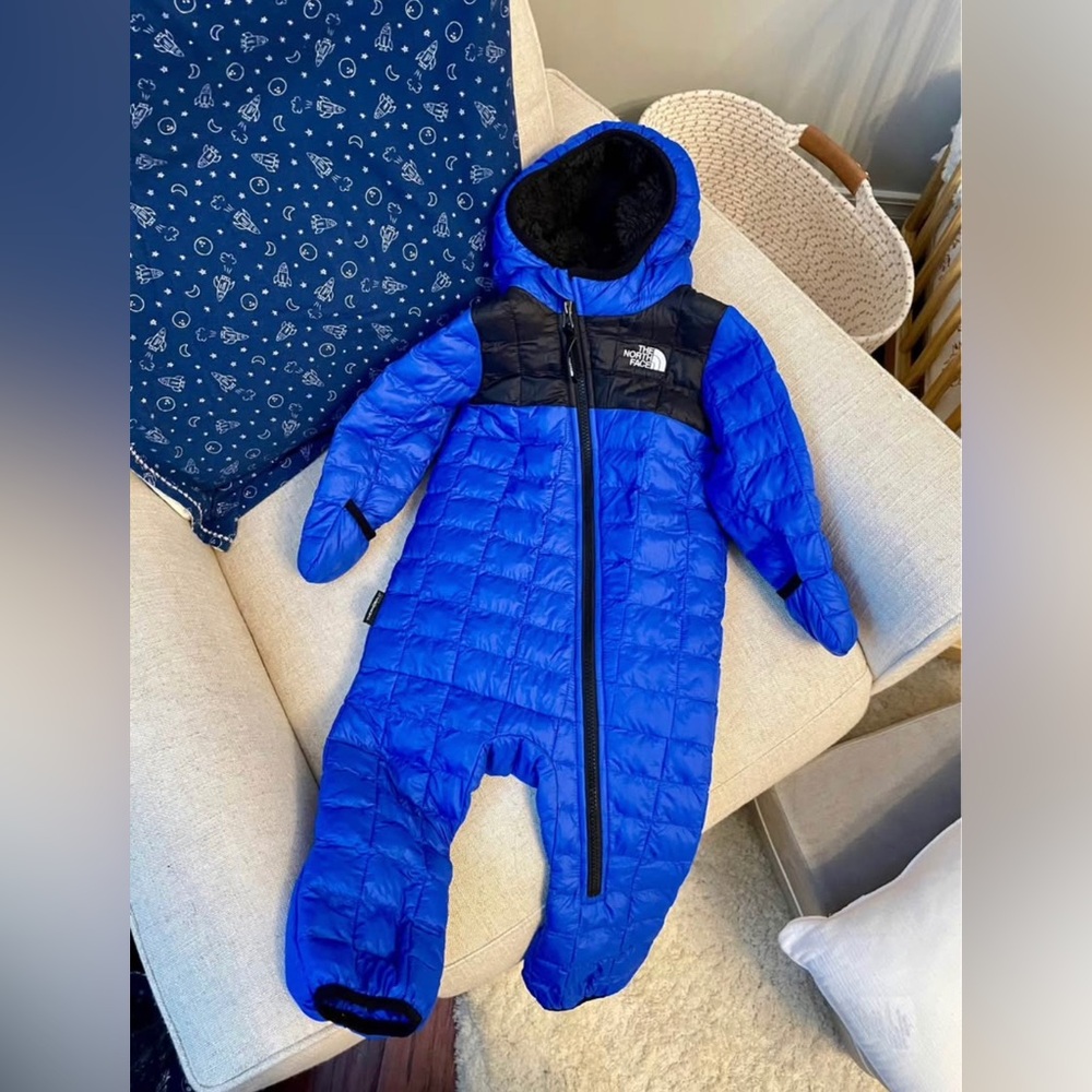 The North Face Blue and Black Toddler 12-18mo Snowsuit